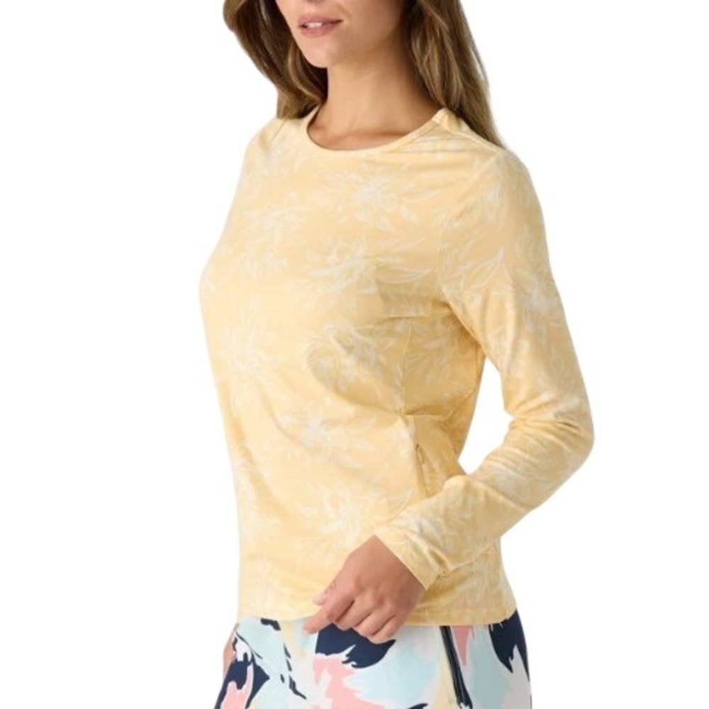 Hang Ten Womens UPF 50+ Sun Shirt Medium Floral Beach Surf Coastal Hiking